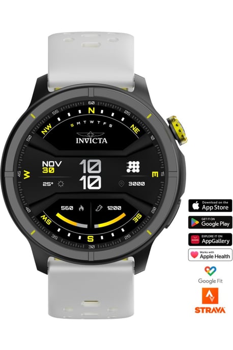 Invicta I-Tech - 2 Pro ITECH-008 Herenhorloge - Smartwatch Uurwerk - Roestvrij Staal met Zwarte Wijzerplaat - 46 mm - Image 1