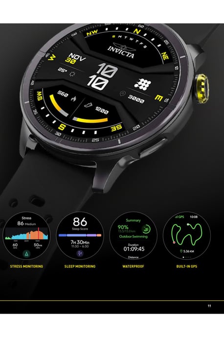 Invicta I-Tech - Racing Limited Edition ITECH-011 Herenhorloge - Smartwatch Uurwerk - Roestvrij Staal met Zwart Wijzerplaat - 47 mm - Image 5