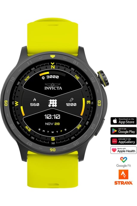 Invicta I-Tech 2 ITECH-002 Herenhorloge - Smartwatch Uurwerk - Roestvrij Staal met Zwarte Wijzerplaat - 45 mm - Image 1