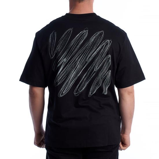Heren Korte Mouwen T-Shirt Scribble Diags 44MAA120G5J00E1001 - Image 3