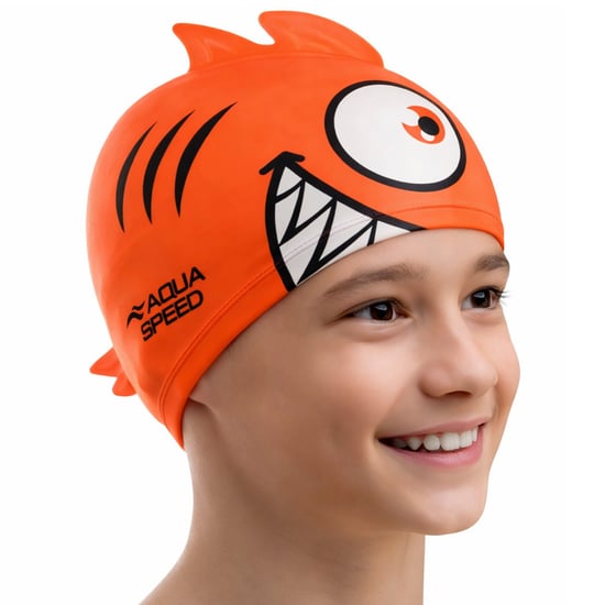 Jongens Meisjes Piranha Patroon Zwemcap | Silicoon 3D Print Gemakkelijk Passende Zwemcap - Image 3