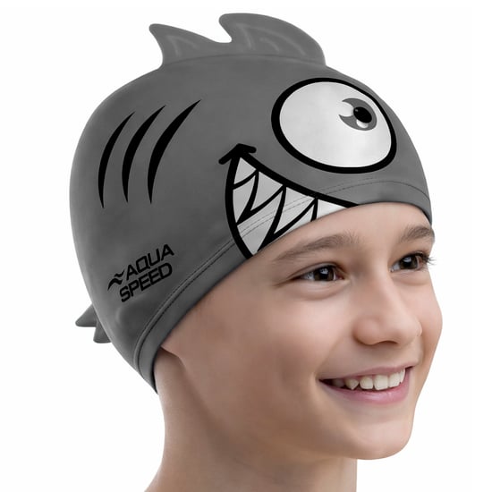 Jongens Meisjes Piranha Patroon Zwemcap | Siliconen 3D Print Gemakkelijke Pasvorm Zwemcap - Image 3