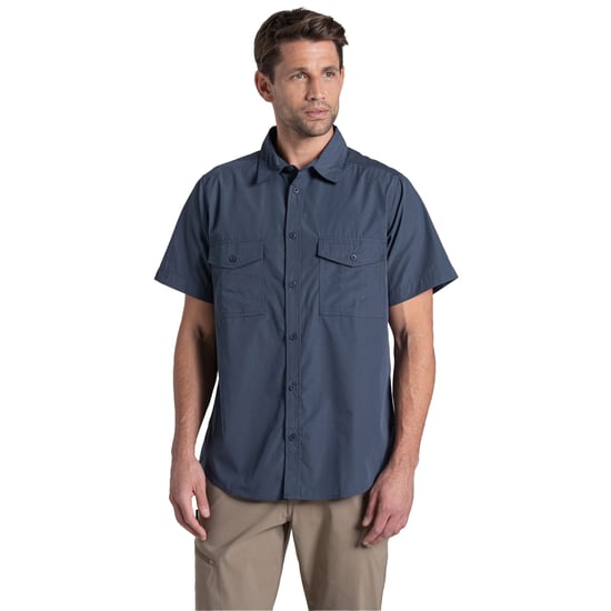 Craghoppers Heren Kiwi II Shirt Met Korte Mouwen (Omberblauw) - Image 3