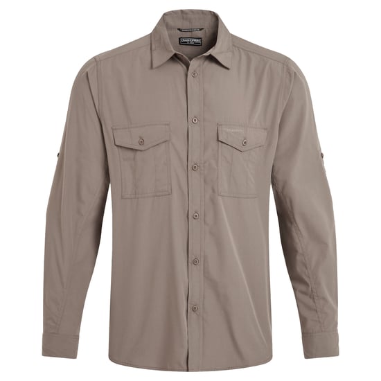 Craghoppers Heren Kiwi II shirt met lange mouwen (Kiezelsteentjes) - Image 1