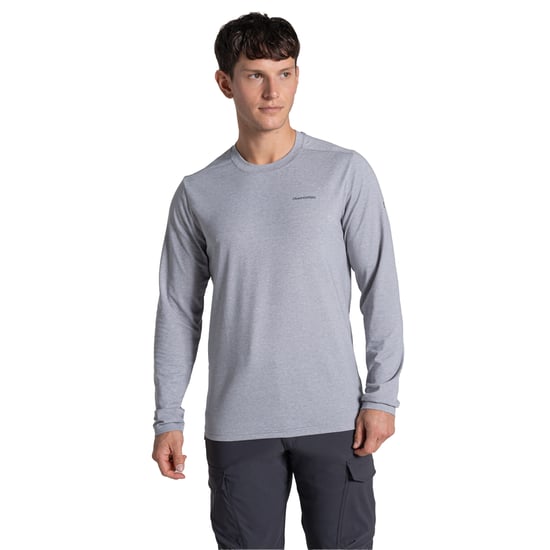 Craghoppers Heren Abel Nosilife T-shirt met lange mouwen (Zachtgrijs mergel) - Image 1
