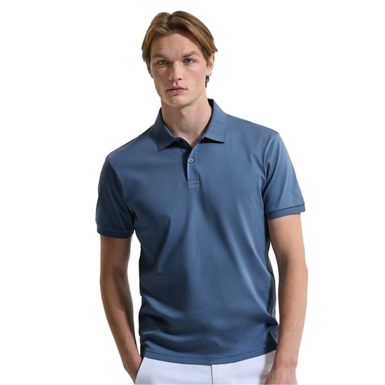 Asquith & Fox Heren Premium gemerceriseerd katoenen poloshirt (Blauw staal) - Image 3