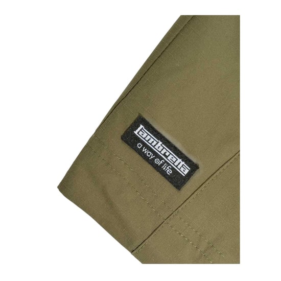 Lambretta Heren Ripstop Hooded Jacket (Khaki) - Image 4
