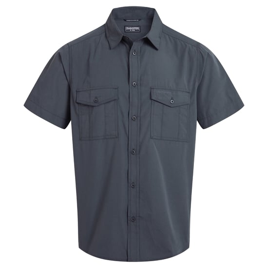 Craghoppers Heren Kiwi II Shirt Met Korte Mouwen (Donkergrijs) - Image 1