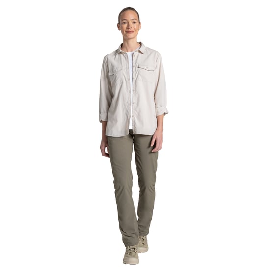 Craghoppers Dames Loukkos Nosilife Langsleeve Shirt (Oyster) - Image 4