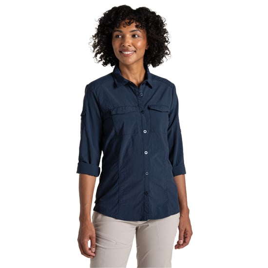 Craghoppers Dames/Dames Adventure III Nosilife Shirt Met Lange Mouwen (Blauwe Marine) - Image 3