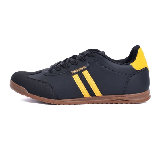 Lambretta Tackle Heren Zwarte/Gouden Sneakers - Image 2