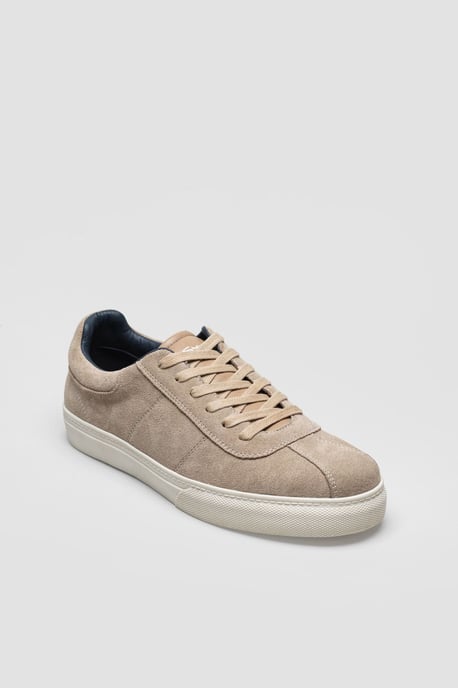 Ben Sherman Bentley II Suède Heren Stone Sneakers - Image 1