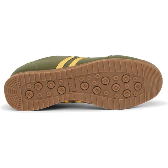 Lambretta Tackle Heren Trainers in Khaki/Goud - Image 5