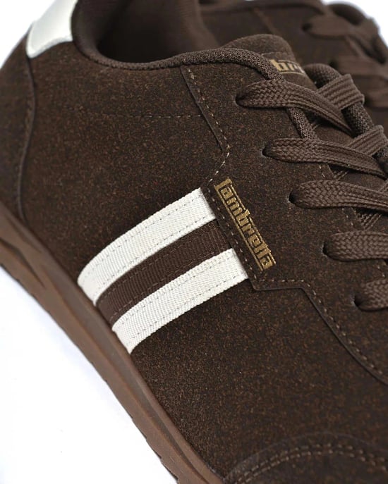 Lambretta Tackle Heren Chocolade Sneakers - Image 4
