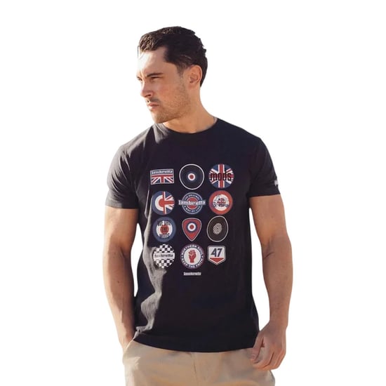 Lambretta Unisex Volwassen Katoenen Badge T-Shirt (Marineblauw) - Image 3