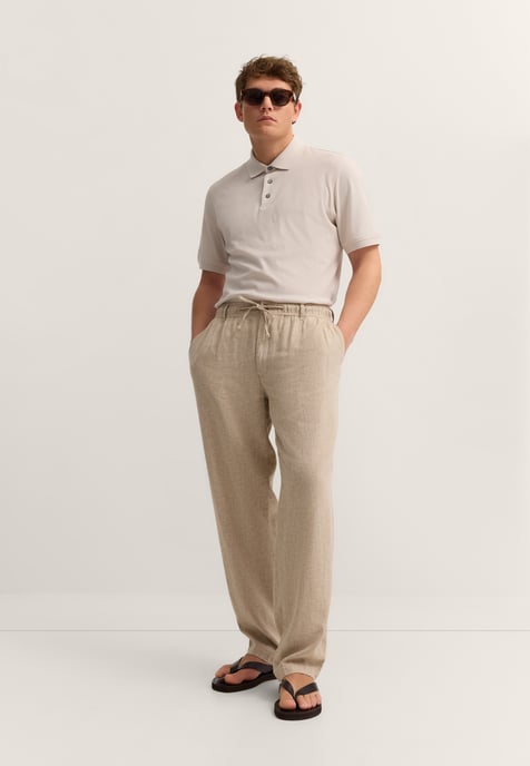Bugatti Herren Chino regular fit van linnen-katoen - Image 3