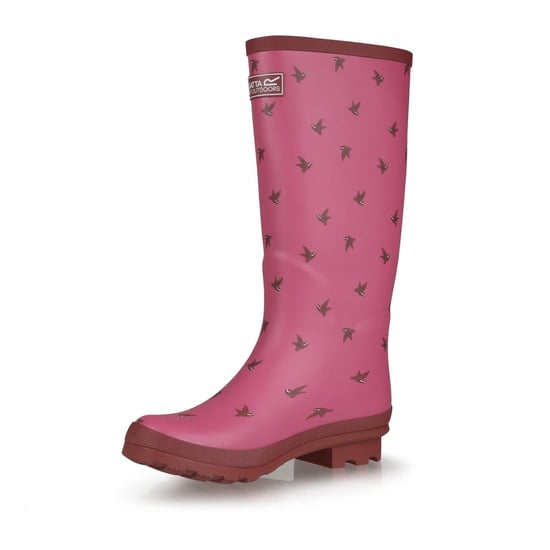 Women's Regatta Lady Fairweath Graphic Print Wellington Boots in Violet/RseBl - Image 3