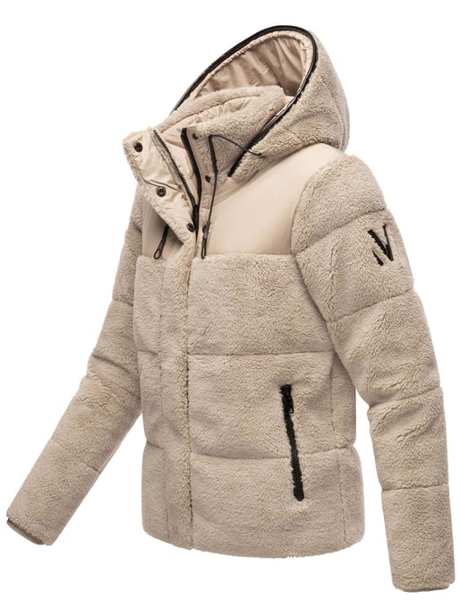 Marikoo dames teddy puffer jas met capuchon – model Kaguraa - Image 3