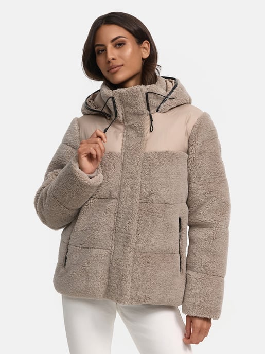 Marikoo dames teddy puffer jas met capuchon – model Kaguraa - Image 5