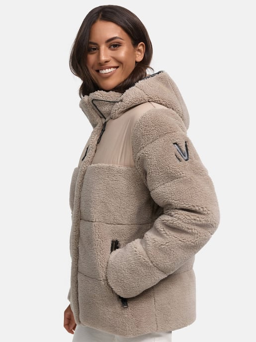 Marikoo dames teddy puffer jas met capuchon – model Kaguraa - Image 6