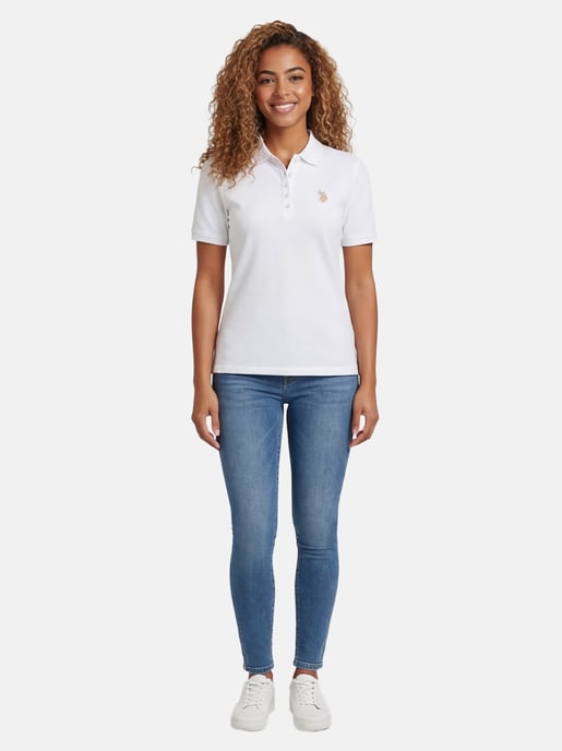 U.S. POLO ASSN. Dames Polo Shirt met korte mouwen gemaakt van katoen elastaan - Image 4