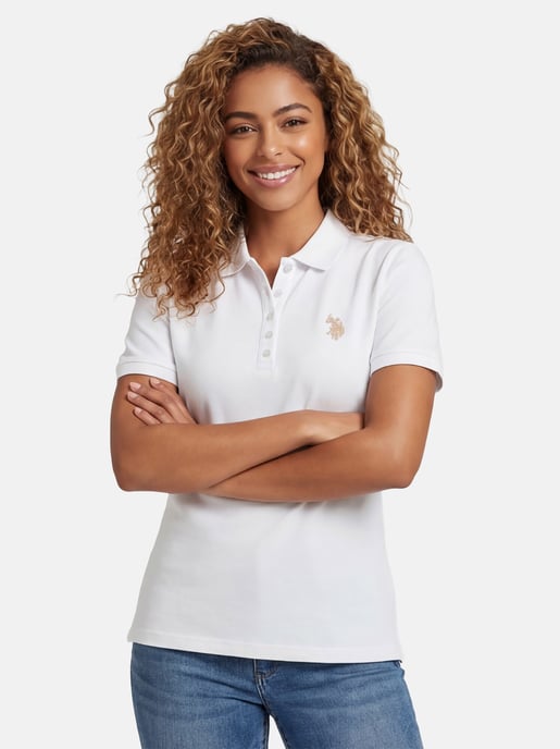 U.S. POLO ASSN. Dames Polo Shirt met korte mouwen gemaakt van katoen elastaan - Image 5