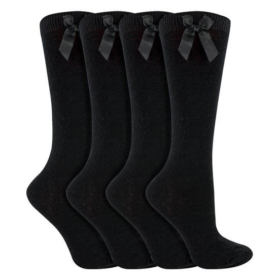 Meisjes 4-Pack Kniesokken met Strik | Effen Lange Sokken voor Kinderen - Image 3