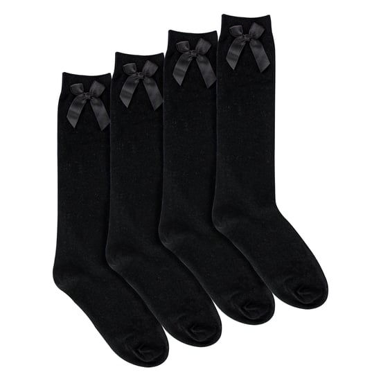Meisjes 4-Pack Kniesokken met Strik | Effen Lange Sokken voor Kinderen - Image 4
