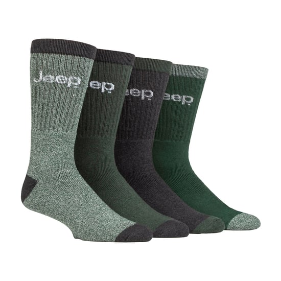Heren 4-Pack Gerecycled Katoenen Boot Sokken | Dikke Gebreide Volledige Gevoerde Sokken - Image 1