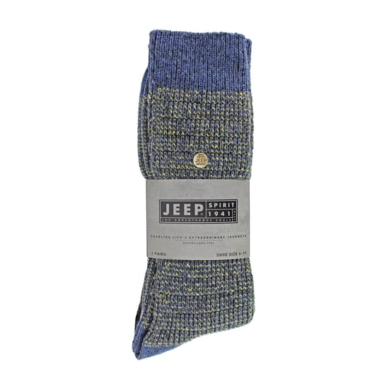2-Pack Heren Casual Ribbelkatoenen Dress Socks | Middelzware Vierkante Breisokken - Image 2