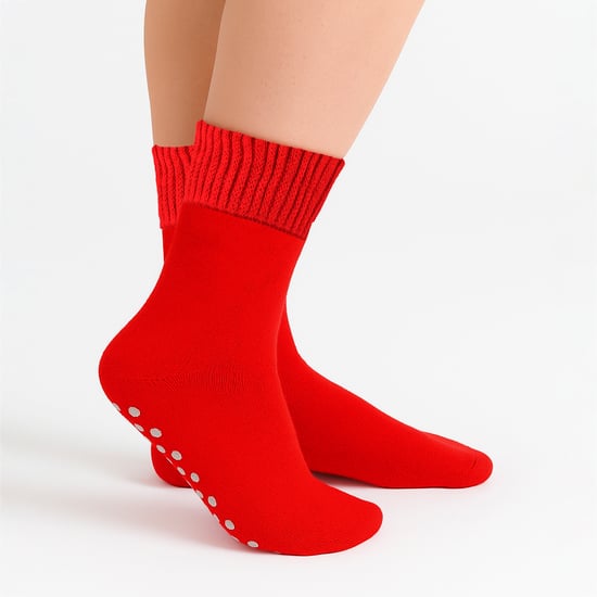 Dames Extra Wijde Winter Bed Sokken met Grip | Antislip Thermische Slaap Sokken - Image 5