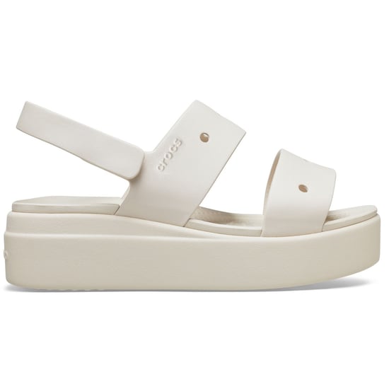 Women's Crocs Brooklyn Open Toe Flat Sandals in Stucco - Image 5
