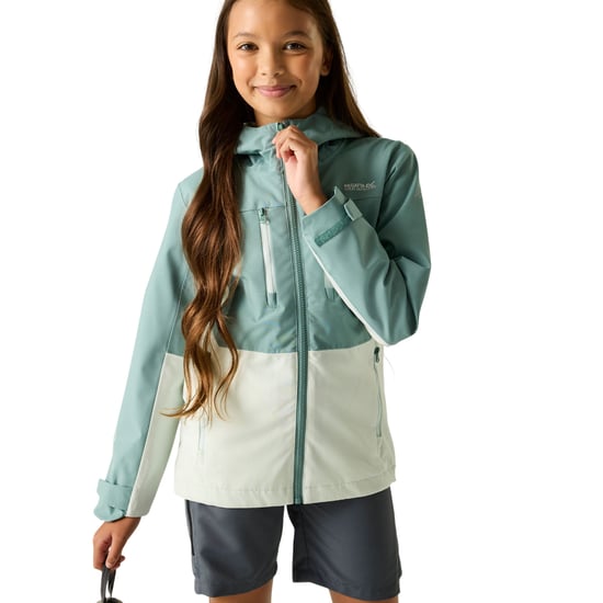 Regatta Highton Monochrome Waterdichte Jas voor Kinderen/Kinderen (Ivy mos/Ocean mist) - Image 4