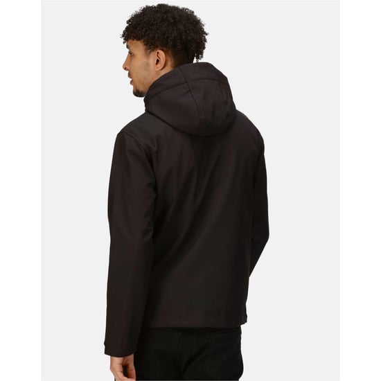 Regatta Professional Heren Venturer Softshell 3 Layer Hooded Jacket (Zwart) - Image 5