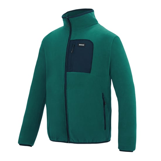 Regatta Heren Frankie Full Zip Fleecejack (Mediterraan Groen/Navy) - Image 3