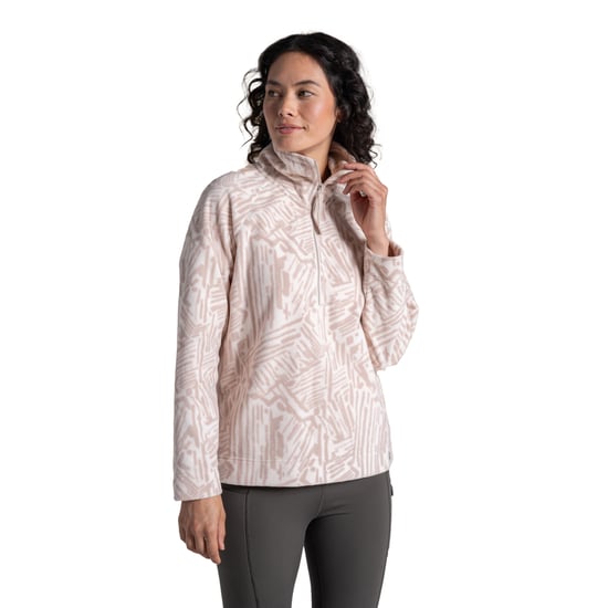 Craghoppers Dames/Dames Annjela Graphic Print Half Zip Fleece Top (Zachte champignon) - Image 3