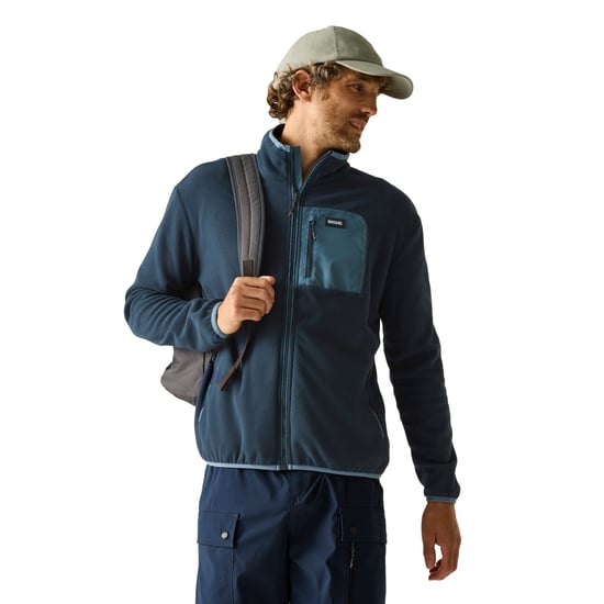 Regatta Heren Frankie Full Zip Fleecejack (Marine/China Blauw) - Image 4