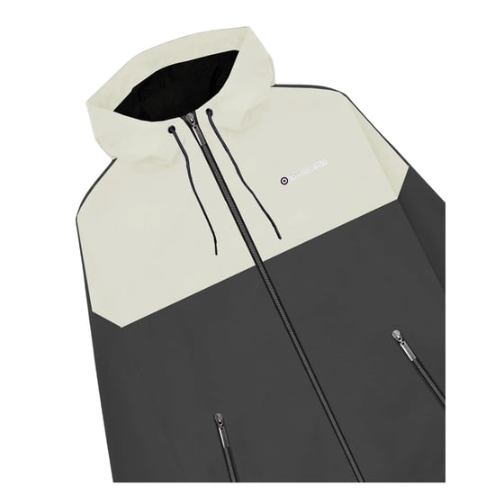Lambretta Heren SS26 jas met contrasterend paneel (IJzer/Zilver) - Image 3
