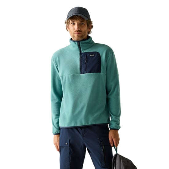 Regatta Heren Frankie Half Zip Fleece Top (Noordpool/Zwart) - Image 4