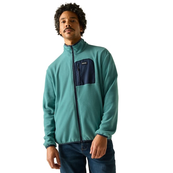 Regatta Heren Frankie Full Zip Fleecejack (Noordpool/Zwart) - Image 4