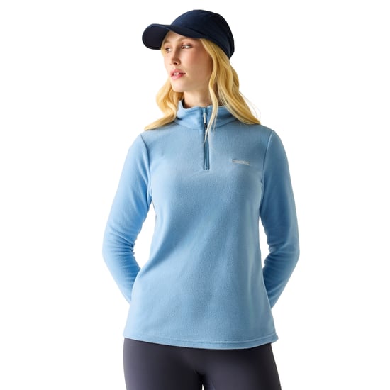 Regatta Dames/Dames Sweetheart Quarter Zip Fleece Top (Gewassen Denim) - Image 4