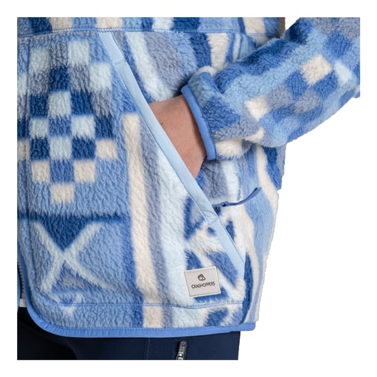 Craghoppers Dames/Dames Dante Patterned Full Zip Fleecejack (Vinca Blauw) - Image 3