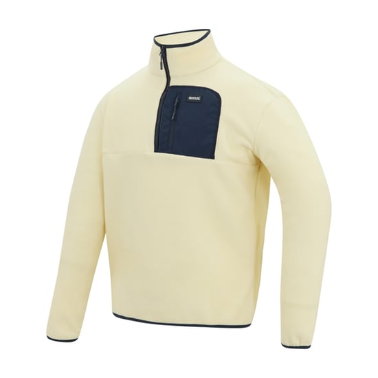 Regatta Heren Frankie Half Zip Fleece Top (Steenwit/Navy) - Image 3
