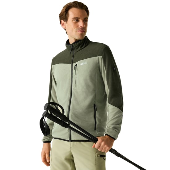 Regatta Heren Freesdale Fleece Jas (Lichte salie/donkere kaki) - Image 4