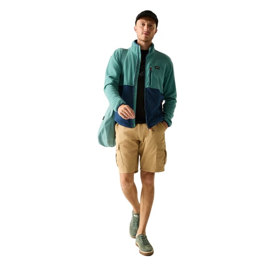 Regatta Heren Frankie Colour Block Full Zip Fleecejack (Arctic/Moonlight Denim) - Image 4