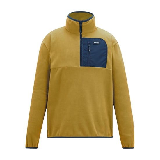 Regatta Heren Frankie Half Zip Fleece Top (Houtbruin/Navy) - Image 1