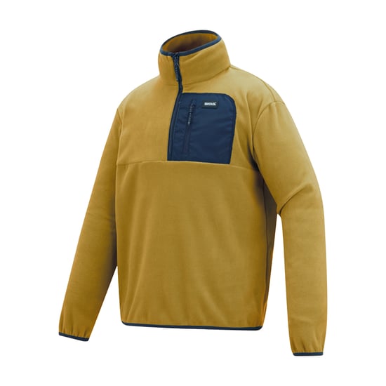 Regatta Heren Frankie Half Zip Fleece Top (Houtbruin/Navy) - Image 3
