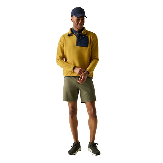 Regatta Heren Frankie Half Zip Fleece Top (Houtbruin/Navy) - Image 4