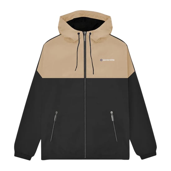 Lambretta Heren SS26 jas met contrasterend paneel (Zwart/Cashew) - Image 1
