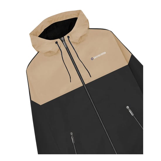 Lambretta Heren SS26 jas met contrasterend paneel (Zwart/Cashew) - Image 3